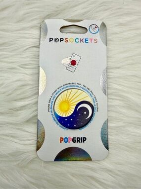 PopSocket POPGRIP Phone Grip Bumper Sun & Moon Yellow Blue Black